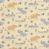 popeline di cotone Divertimento in bagno degli animali della giungla – verde pastello,  thumbnail number 1