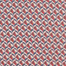 Chiffon motivo rétro – bianco/rosso scuro,  thumbnail number 1