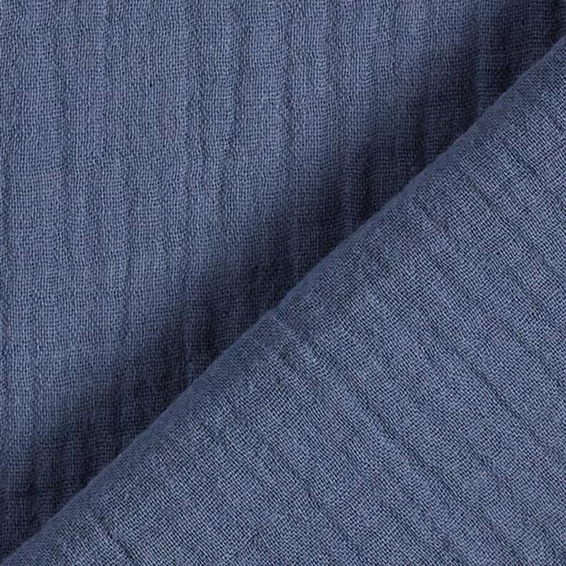 GOTS mussolina / tessuto doppio increspato | Tula – colore blu jeans,  image number 4