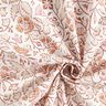 tessuto in cotone cretonne Delicato motivo floreale – bianco/cannella,  thumbnail number 3