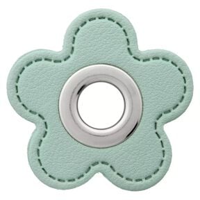 applicazione in similpelle con occhiello fiore | Prym – menta,  applicazione in similpelle con occhiello fiore | Prym – menta,