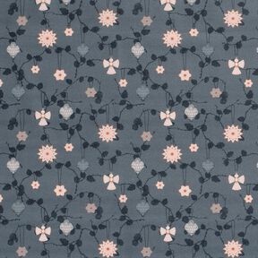 tessuto in cotone popeline Decorazioni scandinave per l'albero – grigio ardesia, 
