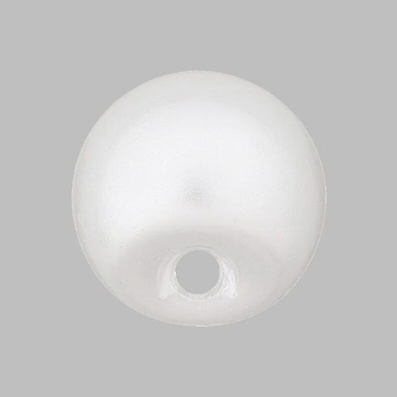 bottone in poliestere, perla brillante - bianco,  image number 2