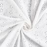 Batista di cotone ricami a giorno File di fiori – bianco,  thumbnail number 5