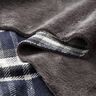 Tessuto per cappotto con retro in pelliccia quadrettato – blu notte/grigio ardesia,  thumbnail number 5