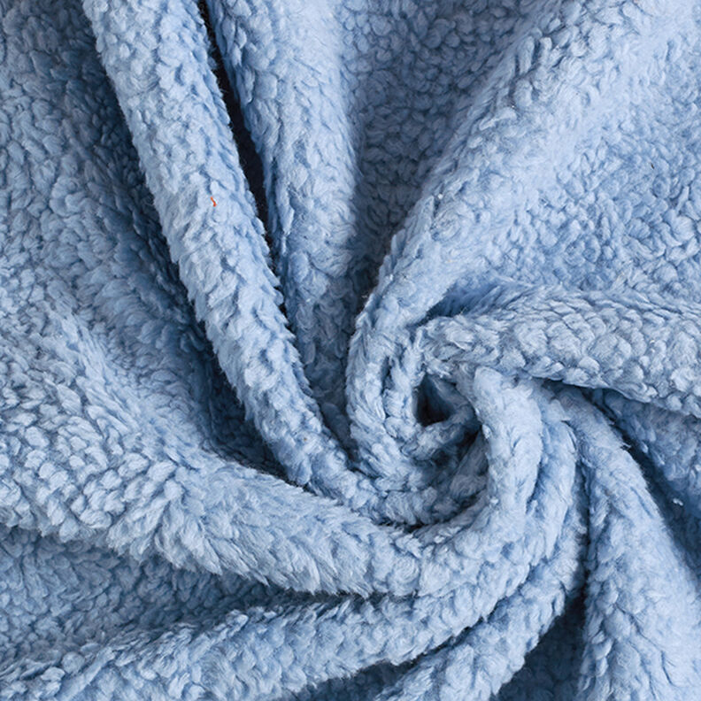 Sherpa in cotone tinta unita – azzurro,  image number 3