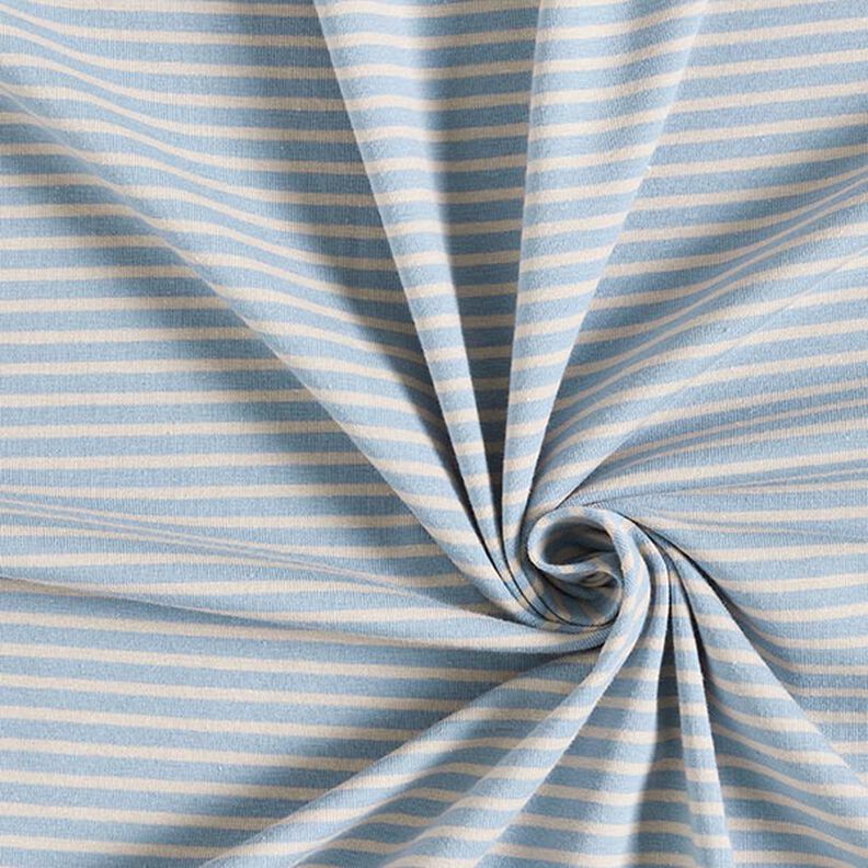 Jersey in cotone a righe sottili – anacardo/azzurro,  image number 3