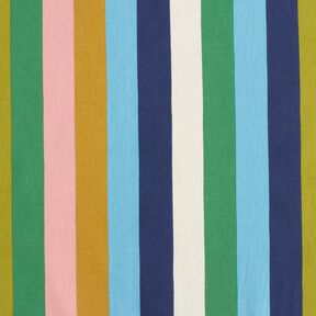 popeline di cotone Righe – blu/verde, 