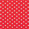 popeline di cotone grandi pois – rosso/bianco,  thumbnail number 1