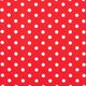 popeline di cotone grandi pois – rosso/bianco,  thumbnail number 1
