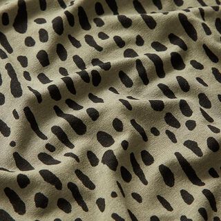 jersey di viscosa, pois a goccia – cachi/nero, 
