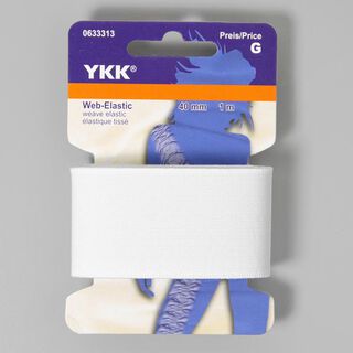 Nastro elastico tessuto 501 – bianco | YKK, 
