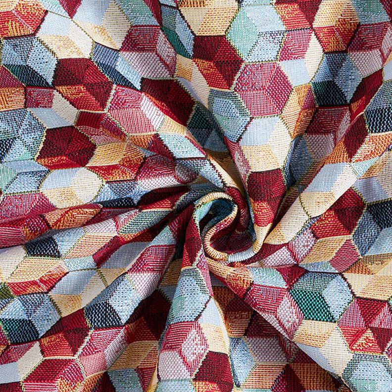 tessuto arredo gobelin esagoni colorati,  image number 3