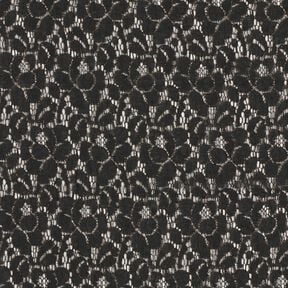 Tessuto in pizzo a fiori Lurex – nero/oro effetto metallizzato, 