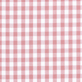 tessuto in cotone Quadro vichy 1 cm – rosa anticato/bianco, 
