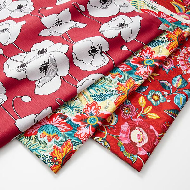 tessuto in cotone cretonne Fiori maculati – peperoncino,  image number 5