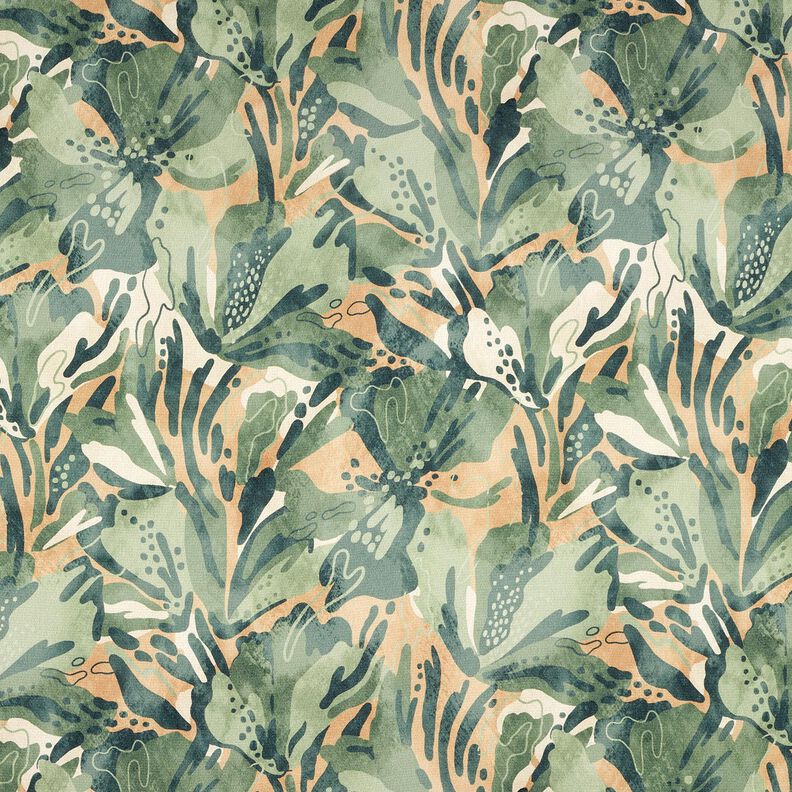 Mare di fiori in raso crepe – canna palustre/beige,  image number 1