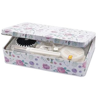 set da cucito XL in scatola di metallo [ Dimensioni: 19,8  x 12,7  x 4 cm ] | Kleiber, 