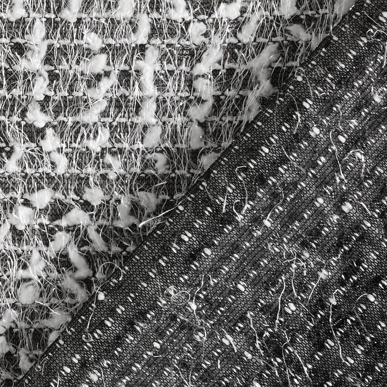 Tessuto in maglia con effetto filato – nero/bianco, image number 6
