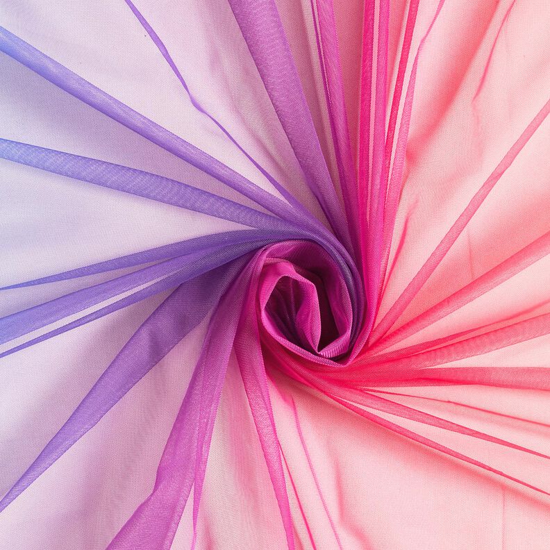morbido tessuto a rete Striscia di arcobaleno – azzurro/rosa fucsia acceso, image number 4
