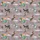 jersey di cotone Draghi in acquerello stampa digitale – talpa scuro,  thumbnail number 1