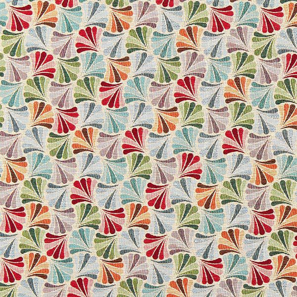 tessuto arredo gobelin Ventagli colorati – beige chiaro/blu,  image number 1