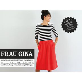 FRAU GINA - gonna effetto portafoglio con tasche nelle cuciture laterali, Studio Schnittreif | XS -, 