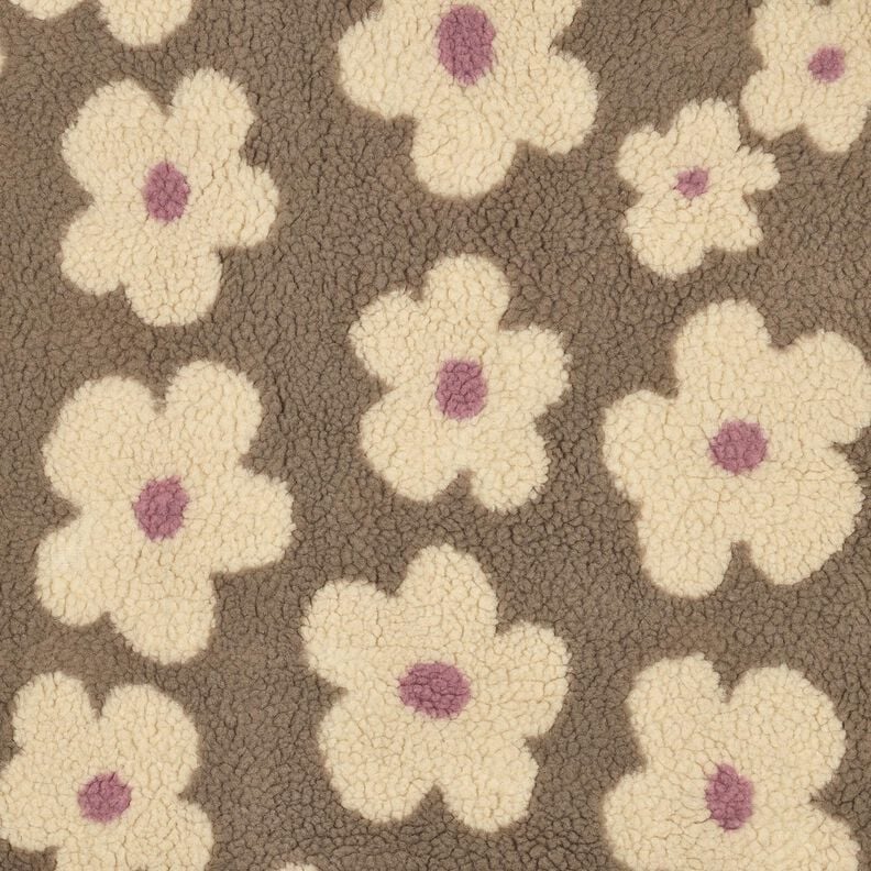 tessuto peluche fiori | Poppy Fabrics &ndash; duna/beige chiaro,  image number 1