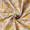 tessuto in cotone cretonne Foglie artistiche – giallo curry,  thumbnail number 3