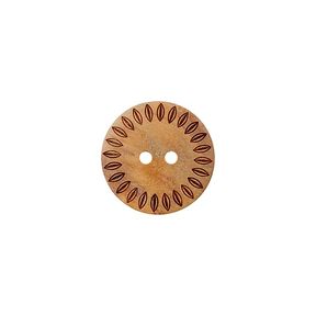 bottone in legno, 2 fori – beige, 