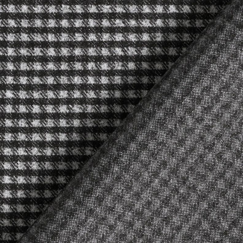 Cappotto in maglia stretch a quadri piccoli – grigio chiaro/nero,  image number 4