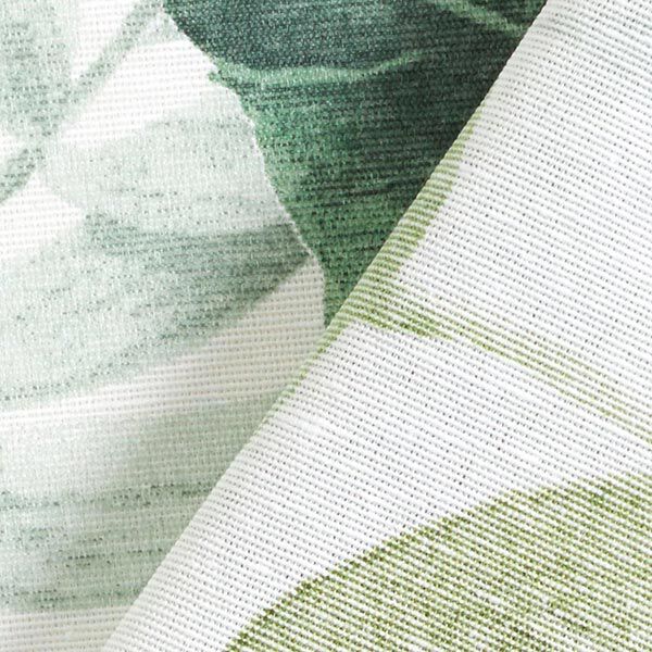 tessuto arredo tessuto canvas grandi foglie di monstera – bianco/verde erba, image number 4