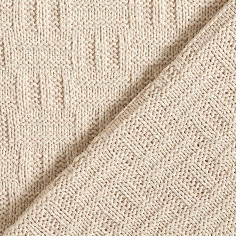 tessuto in maglia Motivo a coste spezzate – beige chiaro,  image number 4