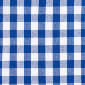 tessuto in cotone Quadro vichy 1,7 cm – blu reale/bianco, 