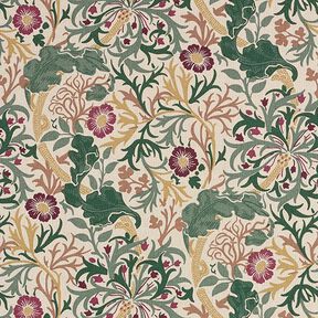 tessuto arredo mezzo panama fiori artistici – naturale, 