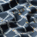 GOTS jersey di cotone quadri | Tula – blu notte/senape, 