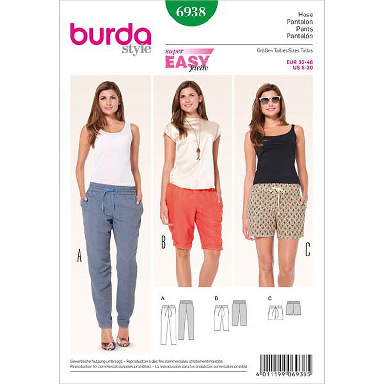Pantalone / bermuda / shorts, Burda 6938,  image number 1