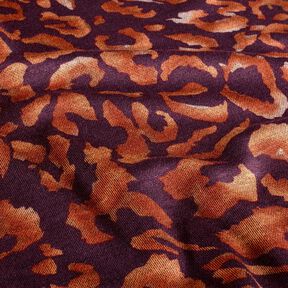 jersey romanit Motivo leopardato – melanzana/terracotta, 