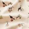 GOTS tessuto in cotone cretonne Uccelli – naturale/nero,  thumbnail number 2