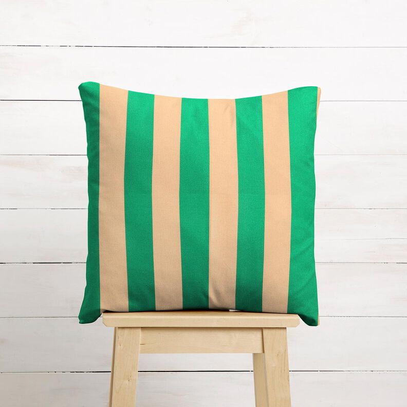 tessuto arredo mezzo panama Rigato – verde/albicocca, image number 10