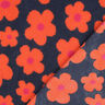 tessuto peluche fiori | Poppy Fabrics – blu marino/arancione,  thumbnail number 5