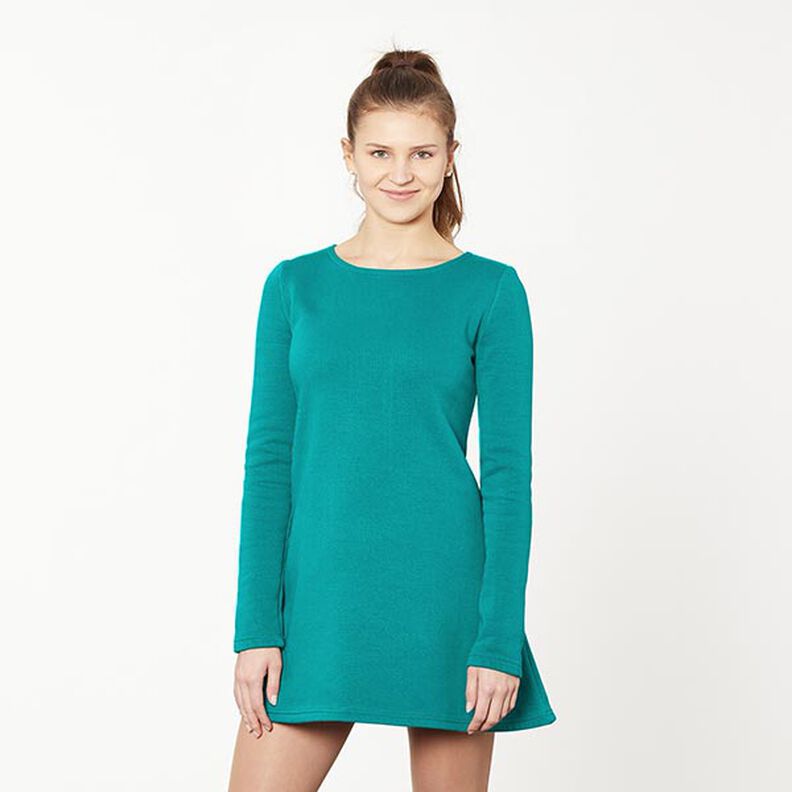 French terry leggero tinta unita – verde smeraldo,  image number 6