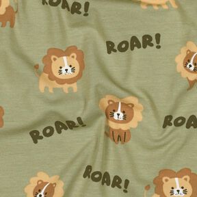 jersey di cotone leone | Poppy Fabrics – pistacchio/marrone capriolo, 