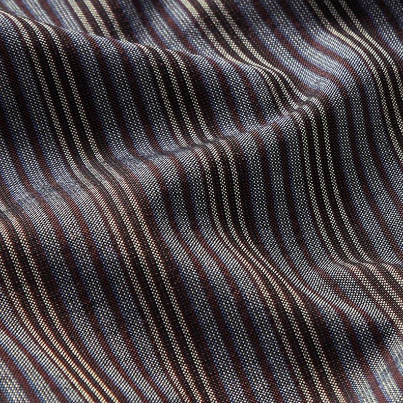 tessuto per camicie, righe larghe e sottili – blu/antracite,  image number 2