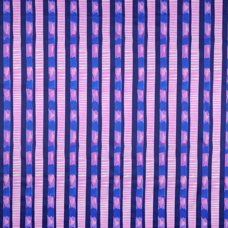 Satin in cotone a strisce | Nerida Hansen – blu marino/pink,  image number 1