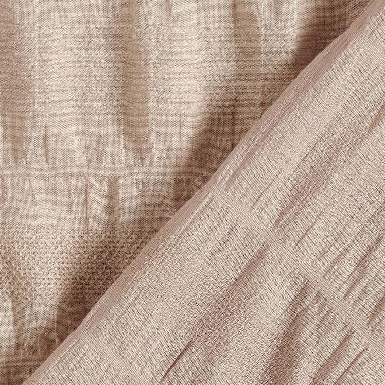 Tessuto in cotone a punto smock – mandorla,  image number 5