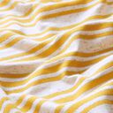 jersey di viscosa, righe glitter irregolari – bianco lana/giallo sole, 