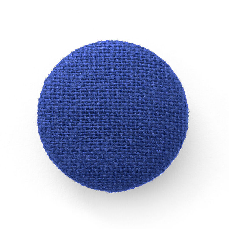 Bottone rivestito, Lino medio – blu reale,  image number 1