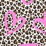 French terry, felpa estiva Cuori di leone e Neon – anacardo/fucsia neon,  thumbnail number 5