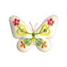applicazione, farfalla [ 4,5 x 5,5 cm ] – bianco lana/giallo,  thumbnail number 1